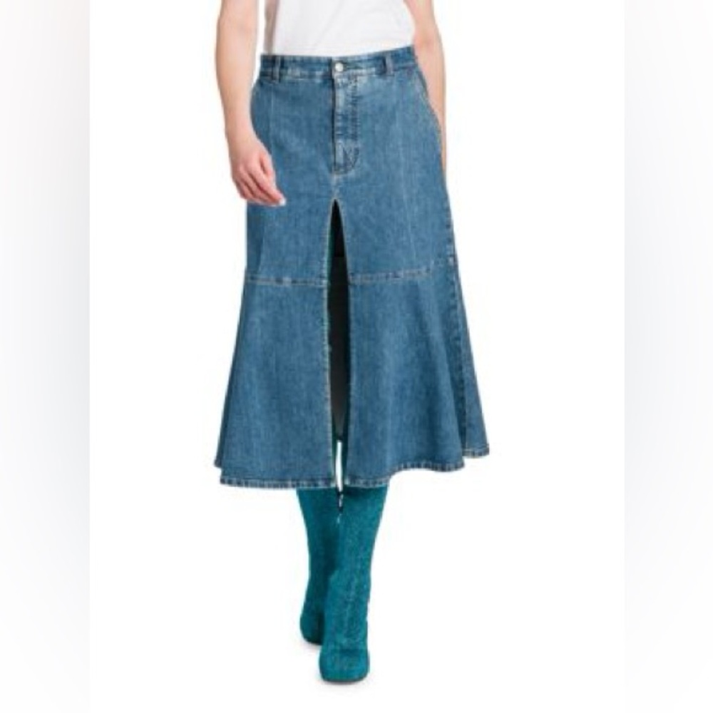 Stella McCartney flared denim midi skirt—EUC—IT40